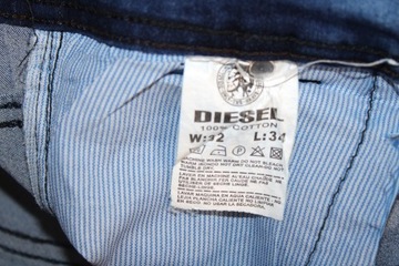 x5 DIESEL Modne Męskie Proste Spodnie Jeans S/M W32, L34