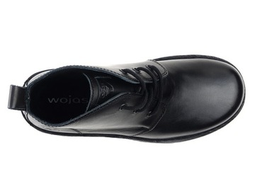 WOJAS buty trzewiki KLASYKA 8200-49 czarne 39