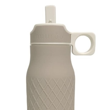 NUUROO Silikonowa Butelka Bidon ze Słomką 400ml LAU Cobblestone