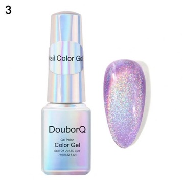 DouborQ 7ml Nail Polish Persistent High Pigmented Natural Sparkling Gel Nai