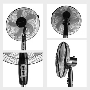 НАПОЛЬНЫЙ ВЕНТИЛЯТОР, НАСТОЛЬНЫЙ ВЕНТИЛЯТОР, ВРАЩАЮЩИЙСЯ, МОЩНЫЙ, ТИХИЙ ПОТОК, 5 ЛОПАСТЕЙ