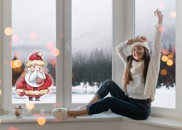 Naklejka ŚWIĄTECZNA na okno GWIAZDOR nr. 2