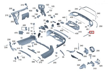 DRŽÁK NÁRAZNÍKU ZADNÍ ORIG. MERCEDES W213 TŘÍDA E I - ASO