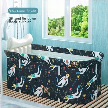 Передвижная складная ванна для взрослых - синяя.