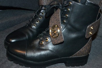 MICHAEL KORS TATUM Boots Nowe Buty Skórzane Damskie 9M Oryginalne 100%