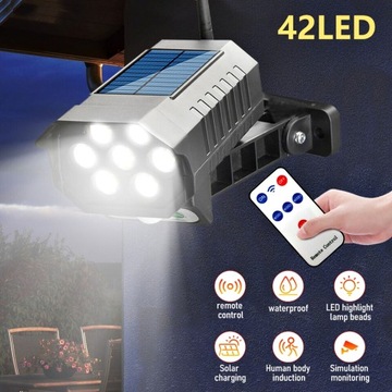 KAMERA ATRAPA oraz LAMPA SOLARNA LED DO DOMU 2w1