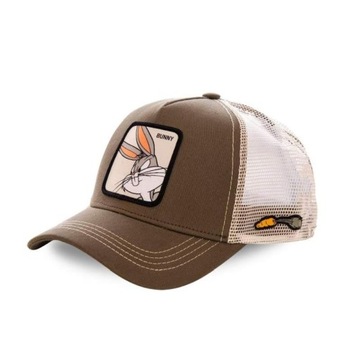 Czapka z daszkiem Capslab LOONEY TUNES BUGS BUNNY khaki Trucker królik
