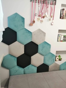 Мягкие шестигранные половинки панелей