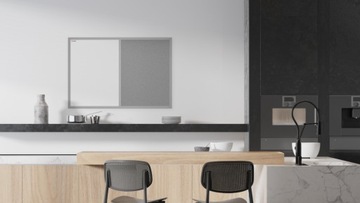 Доска COMBI, пробка серая, магнитная, 90x60 см