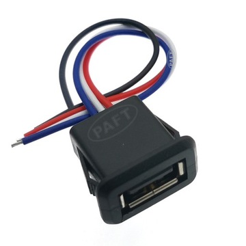Gniazdo USB 2,0 tablicowe panelowe czarne 4pin