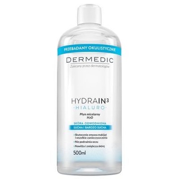 DERMEDIC HYDRAIN 3 HIALURO Płyn micelarny 500 ml