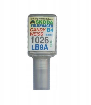 ARASYSTEM LAKIER ZAPRAWKOWY 1026 CANDY WEISS 10ML HARY0923 SKODA