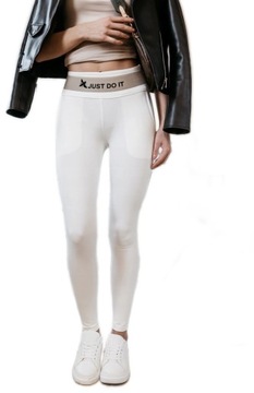 Spodnie eleganckie Cocomore ecru r. 36 JUST DO IT
