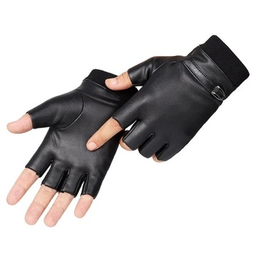 Men's Army Military Tactical Half Finger Leather Fitness Gloves Bike Sport