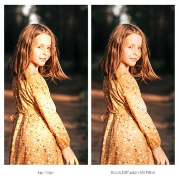 K&F 2x FILTR dyfuzyjny Black Mist 1/4 + 1/8 77 mm Zestaw filtrów 2 szt.