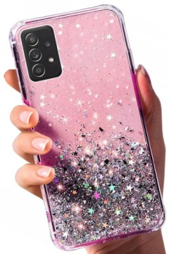 ETUI SHINE CASE BROKAT + SZKŁO DO SAMSUNG A52 A52S