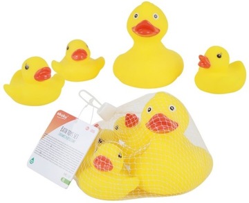 AKUKU ZABAWKI DO KĄPIELI KĄPIELOWE KACZUSZKI x4
