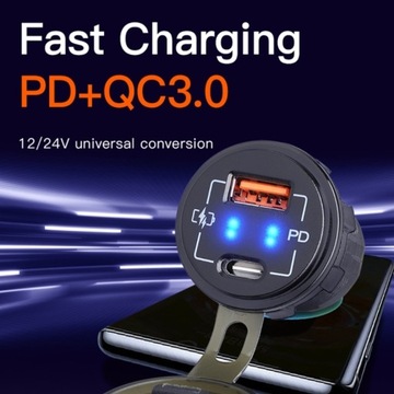 ДЛЯ АВТОМОБИЛЬНОГО ЗАРЯДНОГО УСТРОЙСТВА ТИПА C USB C С ДВОЙНОЙ КРЫШКОЙ
