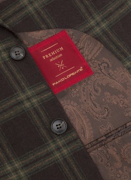 PAKO LORENTE 50 коричневая мужская куртка в клетку