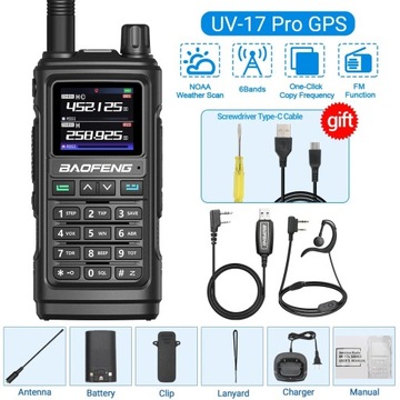 Baofeng UV-17 PRO GPS Air Band Walkie Talkie 999CH беспроводная