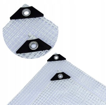 Брезент 5х5 м, белый, армированный, водонепроницаемый, 100 г/м2.