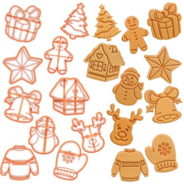 Foremki PREMIUM do PIERNIKÓW Ciastek ŚWIĄTECZNE Zimowe XXL ZESTAW 10