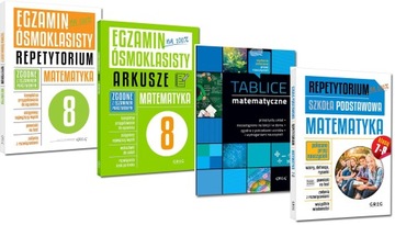 EGZAMIN MATEMATYKA + ARKUSZE+TABLICE +REPETYTORIUM
