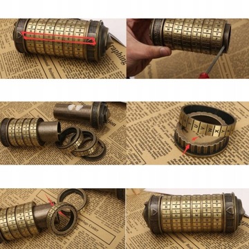 СЕЙФНЫЙ ЗАМОК КОД ДА ВИНЧИ КРИПТЕКС С КОЛЬЦАМИ