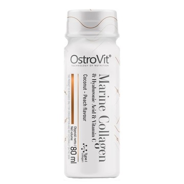 OstroVit Kolagen Morski Rybi TYP I Shot 80ml KWAS HIALURONOWY + Witamina C