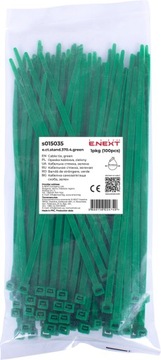 Opaska zaciskowa, zielona, 4mm x 370mm (100szt.) TRYTYTKI