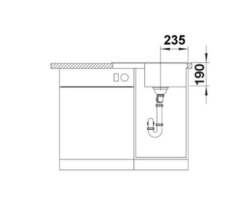 BLANCO ZIA 45 S Compact Silgranit czarny odwracalny