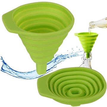 СИЛИКОНОВАЯ СКЛАДНАЯ КУХОННАЯ ВОРОНКА, ГАРМОНИКА