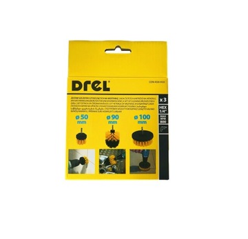 ЩЕТКИ ДЛЯ ЧИСТКИ ДЛЯ СВЕРЛ С ШЕСТИГР. 1/4 3 шт.