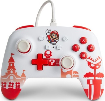 Проводной пульт PowerA SWITCH Mario Red & White