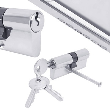 WKŁADKA DRZWIOWA NIKIEL WZ 30/40 BĘBENKOWA 3KLUCZE