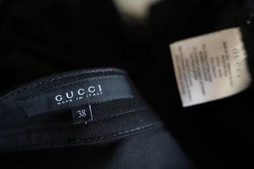 Gucci oryginalne jeansy ze skórą