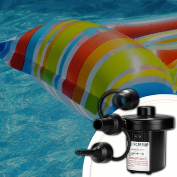 ЭЛЕКТРИЧЕСКИЙ НАСОС МАТРАС ДЛЯ БАССЕЙНА 12 В/230 В + АВТОМОБИЛЬНЫЕ ВЕЛОСИПЕДНЫЕ КОНЦЫ