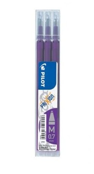 Wkład Pilot Frixion 0,7 mm FIOLETOWY - 3 sztuki