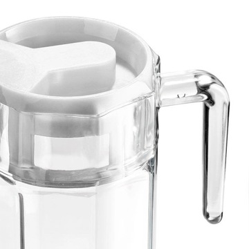 СТЕКЛЯННЫЙ КУВШИН ДЛЯ НАПИТКОВ СОК ЛИМОНАД С КРЫШКОЙ 1,5 Л 139289