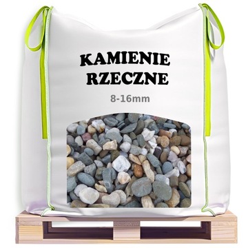 Kamienie Żwir Rzeczny Ogrodowy 8-16 500kg Big Bag Dekoracyjne Ozdobne