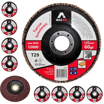 10SZT TARCZE LAMELOWE LISTKOWE 125MM P60 METAL PRO