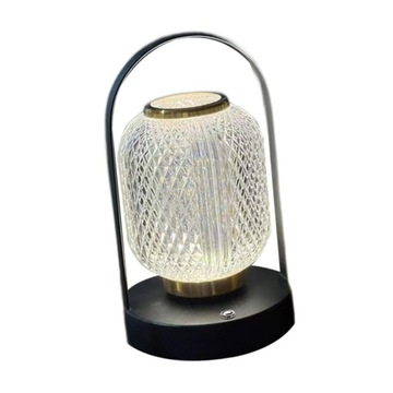 Lampa zewnętrzna Dekoracyjna lampka nocna Dotykowa lampa stołowa Camping czarna