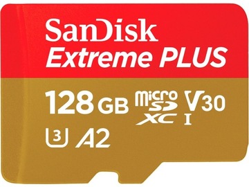 Карта памяти SanDisk Extreme PLUS 128 ГБ A2 V30 U3