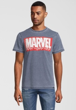 C9A007 NIEBIESKI T-SHIRT ZNADRUKIEM MARVEL RE.COVERED XXL