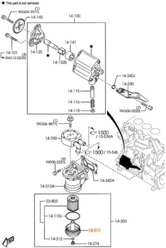 KRYT FILTRU OLEJE MAZDA 3/6/CX-7 ORIG. OE LF0114320A