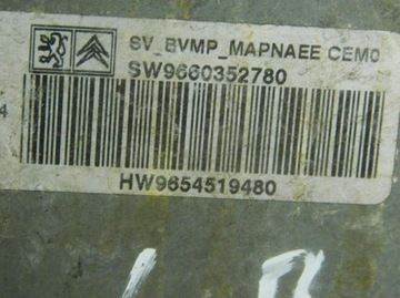 9660352780 ŘÍZENÍ JEDNOTKA MOTORU CITROEN C3