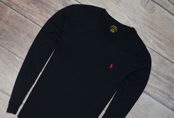 POLO RALPH LAUREN ORYGINALNA KOSZULKA LONGSLEEVE PREMIUM BLACK M