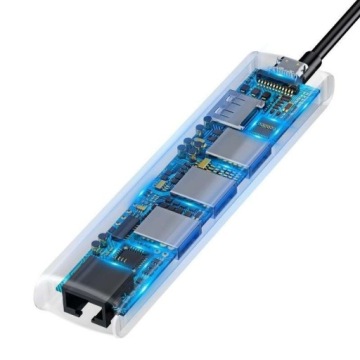 Адаптер Baseus HUB 6in1 USB-C — USB HDMI RJ45 USBC