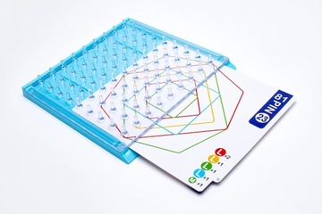 Ластики забавные с узорами Geoboard Montessori 60 узоров 100 синих ластиков