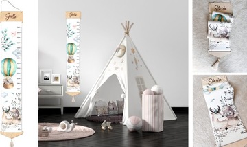 Таблица роста на холсте + имя